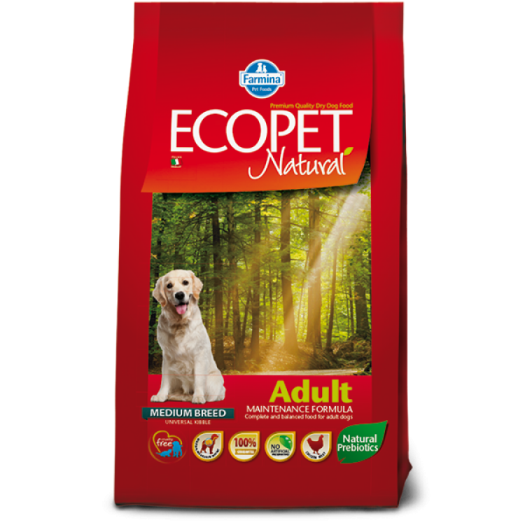 Ecopet Natural Dog Adult, 12 kg
