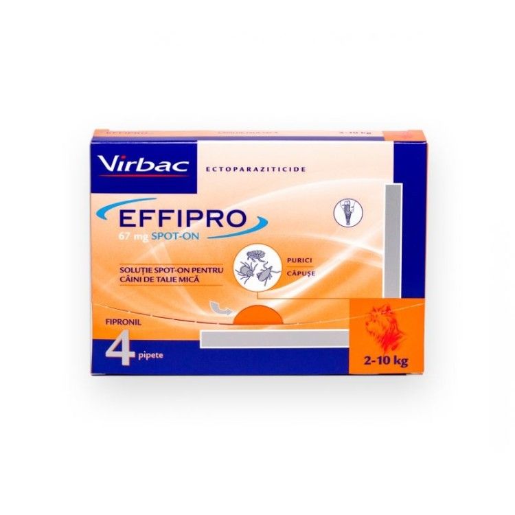 Effipro Dog S 67 mg Spot On (2 - 10 kg), 4 pipete