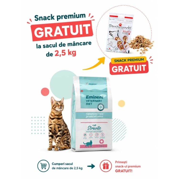 Dieta veterinara pisici, Eminent Veterinary Diet Cat, Struvite, 2.5 kg (Diete Veterinare - Pisici)