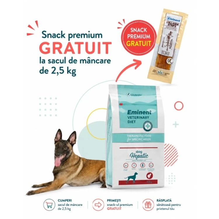 Dieta veterinara caini, Eminent Veterinary Diet Dog, Hepatic, 2.5 kg (Diete Veterinare - Caini)