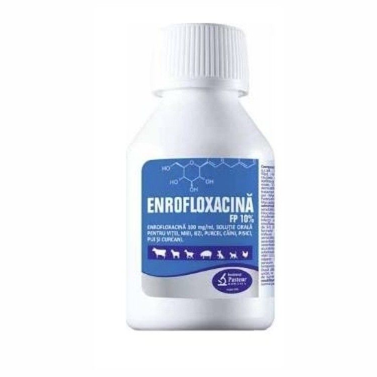 ENROFLOXACINA FP 10%, Pasteur, solutie orala, 100 ml (PRESCRIPTIE NECESARA)