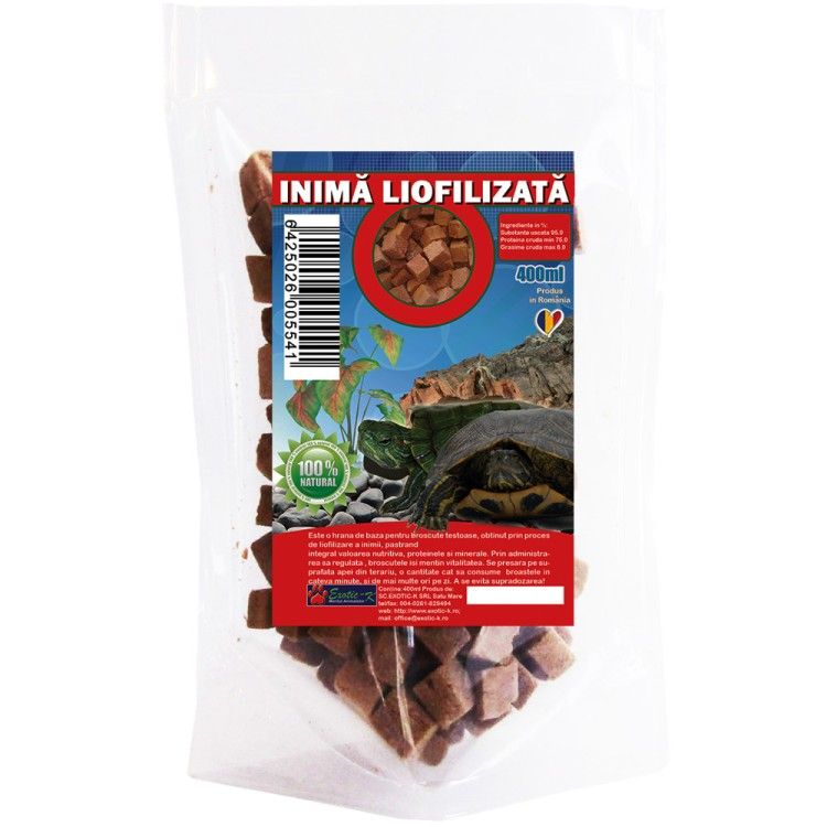 Exotic-K Exo - Inima Liofilizata, 400 ml/ 35 g (Hrana - Reptile)