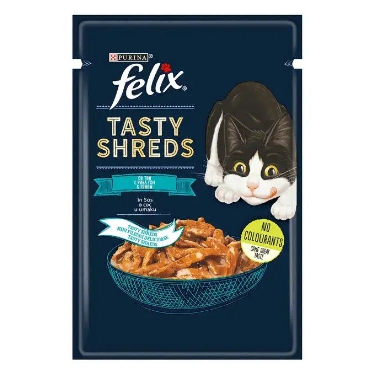 Felix Tasty Shreds, Ton, 80 g (Hrana Umeda - Pisici)