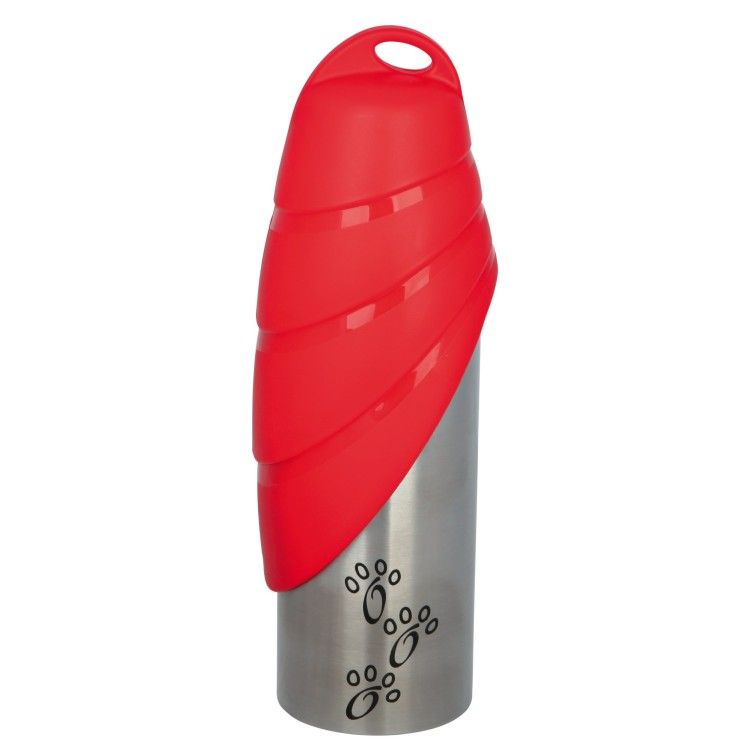 Flacon Otel Inoxidabil 750 ml cu Castron Din Plastic 24606 - rosu