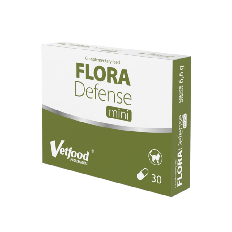 Supliment gastrointestinal, VetFood, Flora Defense Mini, 30 capsule (OTC)