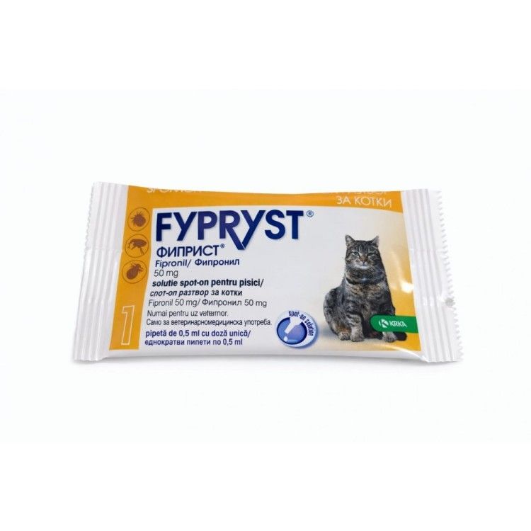 Fypryst Cat Spot On 50 mg, pipeta antiparazitara pisici, 1 buc (NON-RX IN PHARMA)