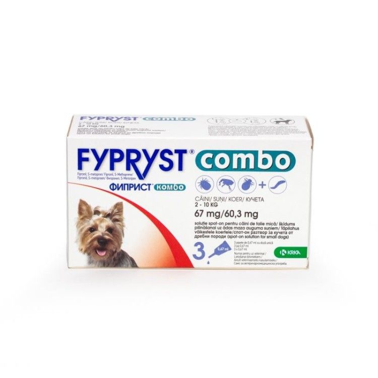 Fypryst Combo Dog S 67 mg (2 - 10 kg), 3 pipete