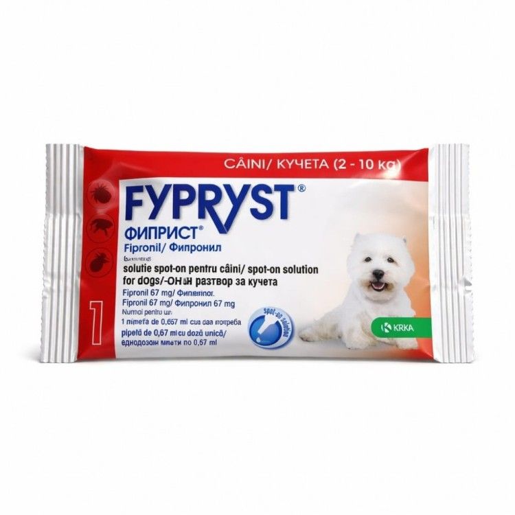 Fypryst Dog S 67mg (2 - 10 kg), 3 pipete