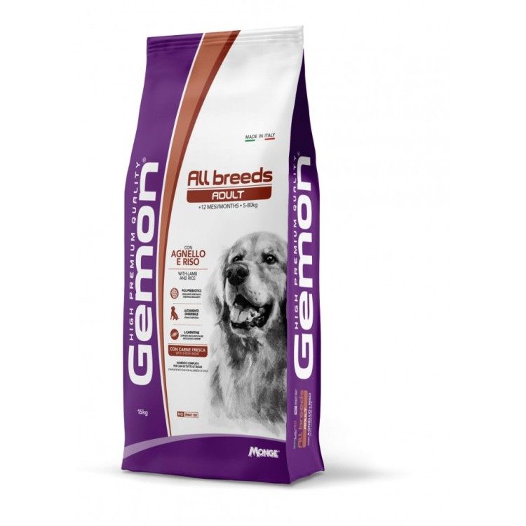 Gemon Adult Mediu, Miel si Orez, 15 kg