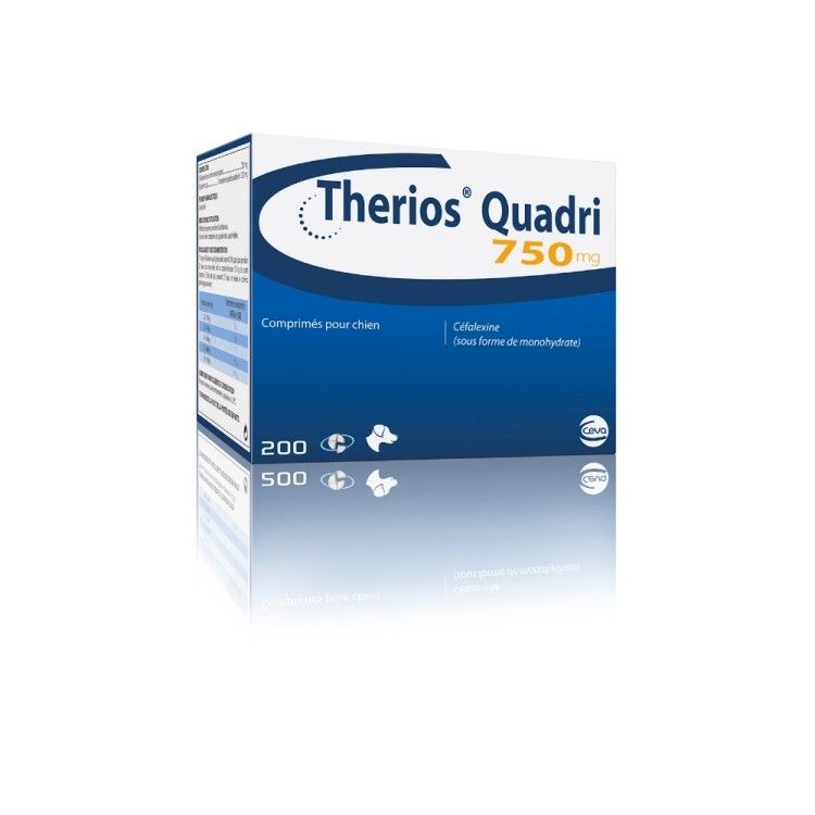 Therios Quadri 750 mg, 200 comprimate masticabile (PRESCRIPTIE NECESARA)