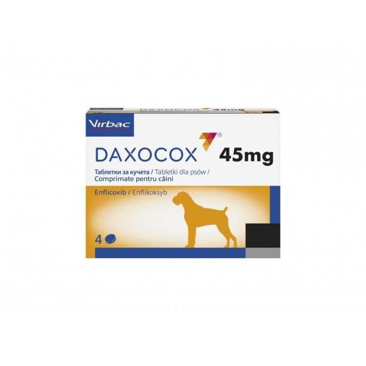 Antiinflamator tablete pentru caini, Daxocox, 45 mg, 4 comprimate (PRESCRIPTIE NECESARA)