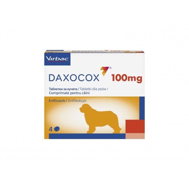 Antiinflamator tablete pentru caini, Daxocox, 100 mg, 4 comprimate (PRESCRIPTIE NECESARA)