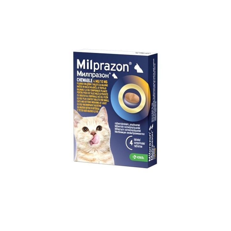 Milprazon Cat 4 / 10 mg (< 2 kg), 2 tablete