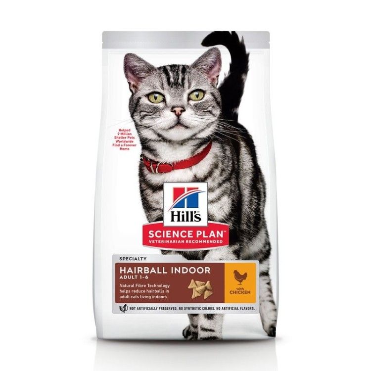 Hill's SP Feline Adult Hairball and Indoor Chicken, 10 kg - punga