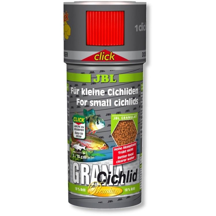 Hrana granule premium pentru ciclide JBL Grana-Cichlid 100ml Click