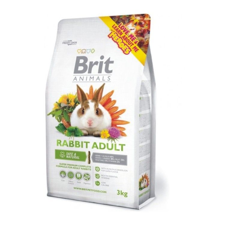 Brit Animals Iepure adult 3 kg (Hrana - Rozatoare)