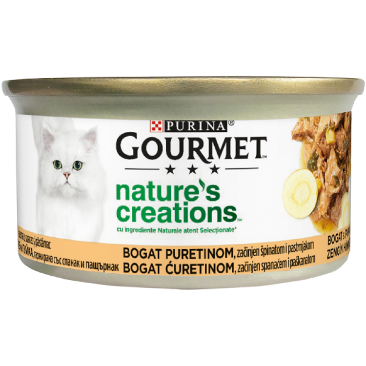 Gourmet Nature's Creations, File Curcan si Spanac, 85 g - conserva