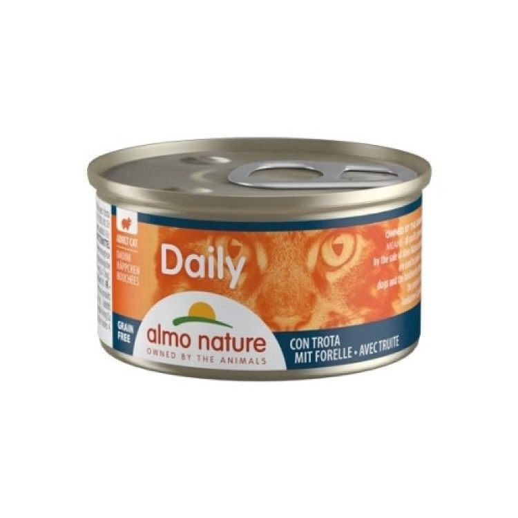 ALMO NATURE DAILY CAT CONS BUCATI PASTRAV 85G