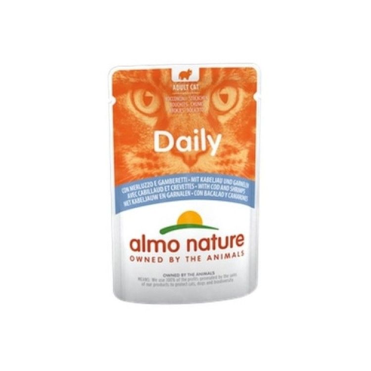 ALMO NATURE DAILY CAT PLIC COD SI CREVETI 70G