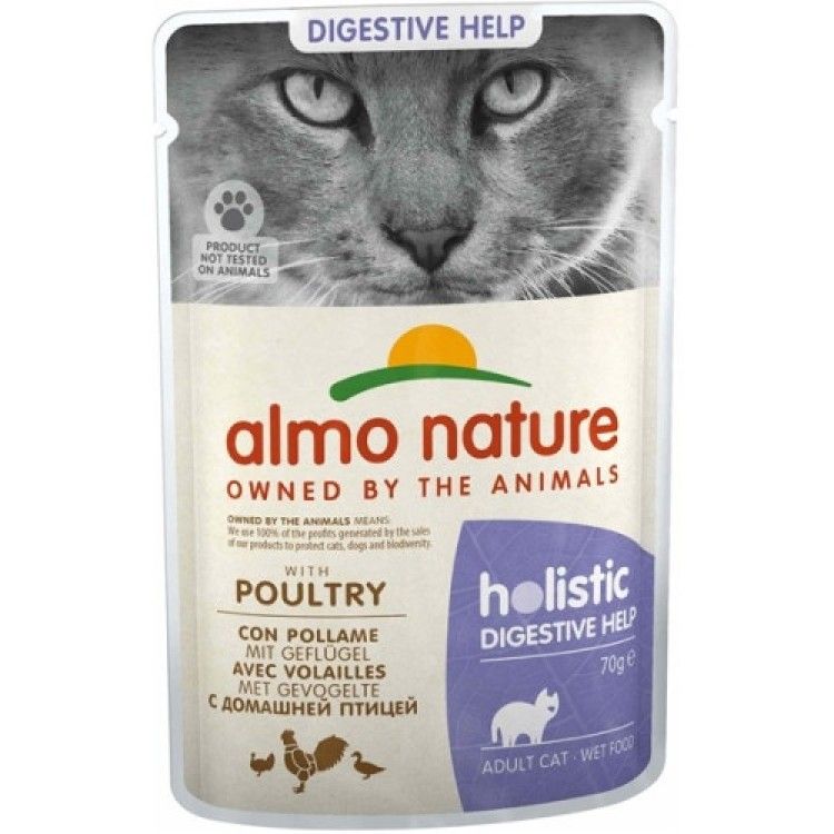 ALMO NATURE HOLISTIC CAT PLIC DIGESTIVE CARNE DE PASARE 70G