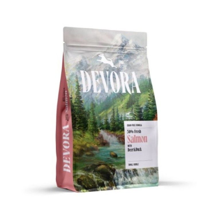 Hrana uscata caini, Devora Dog Adult Small Breed Grain Free, Somon, Caprioara & Rata, 4 kg