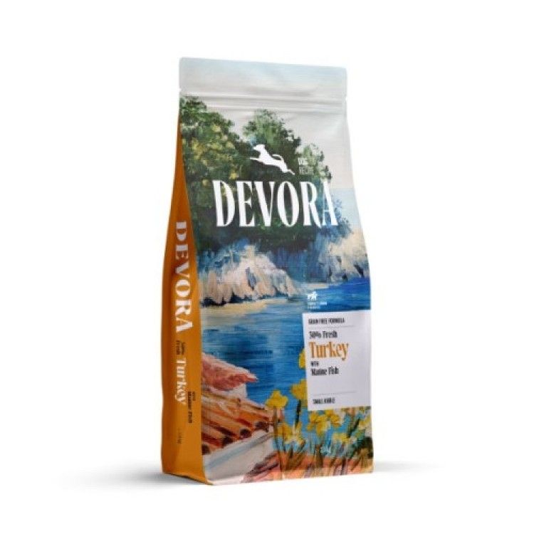 Hrana caini, Devora Dog Starter & Junior Grain Free Multiprotein, Curcan & Peste Marin, 7.5 kg (Hrana Uscata - Caini)
