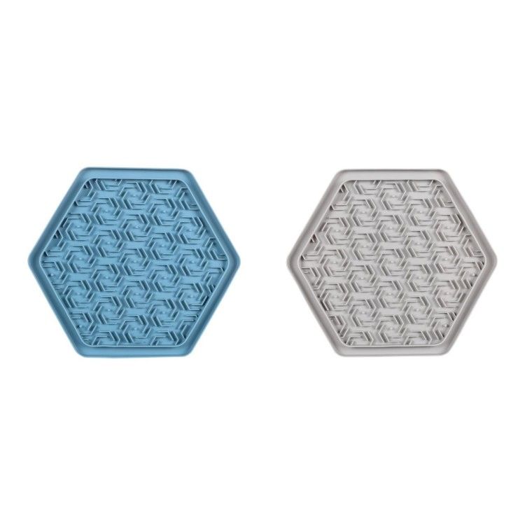 HRANITOR INTERACTIV LICK PAD JELLY BLUE/GREY 24x21 CM