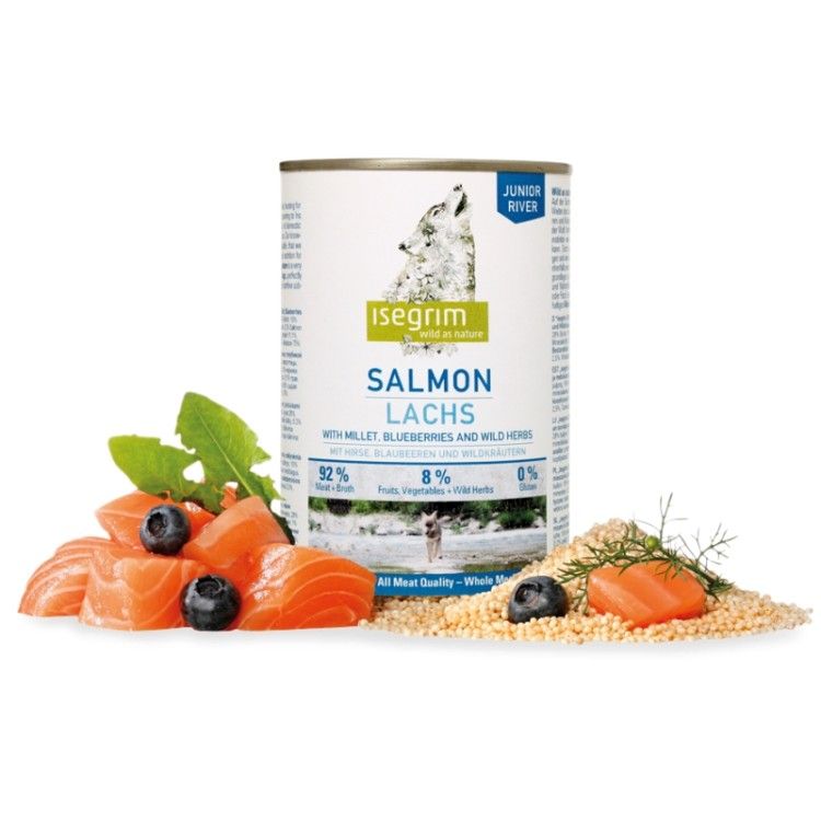 Hrana umeda, Isegrim Dog Junior Salmon, 400 g