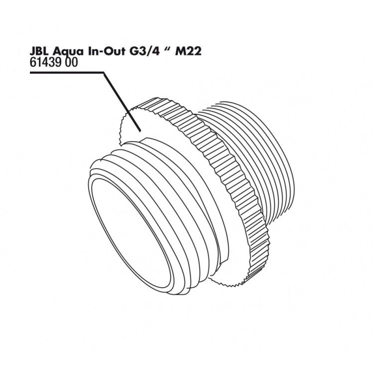JBL Adaptor metalic Aqua In Out G3 /4 M28 / M22