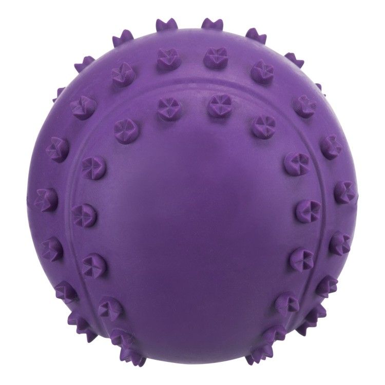 Jucarie Minge Cauciuc Natural 6 cm cu Sunet 34841 - mov