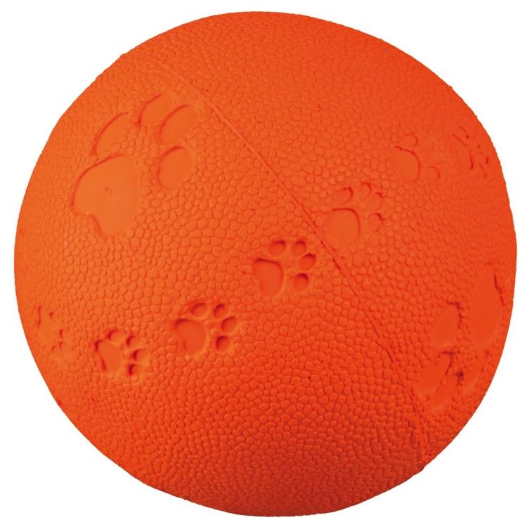 Jucarie Minge Cauciuc Natural 7 cm cu Sunet 34862 - portocaliu