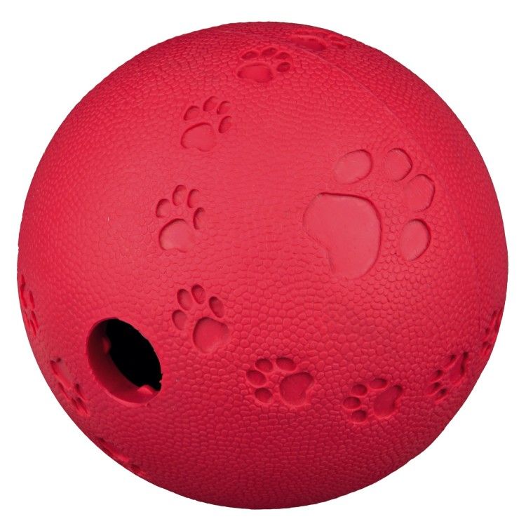 Jucarie Minge Cauciuc Natural cu Labirint 7 cm 34941 - rosu