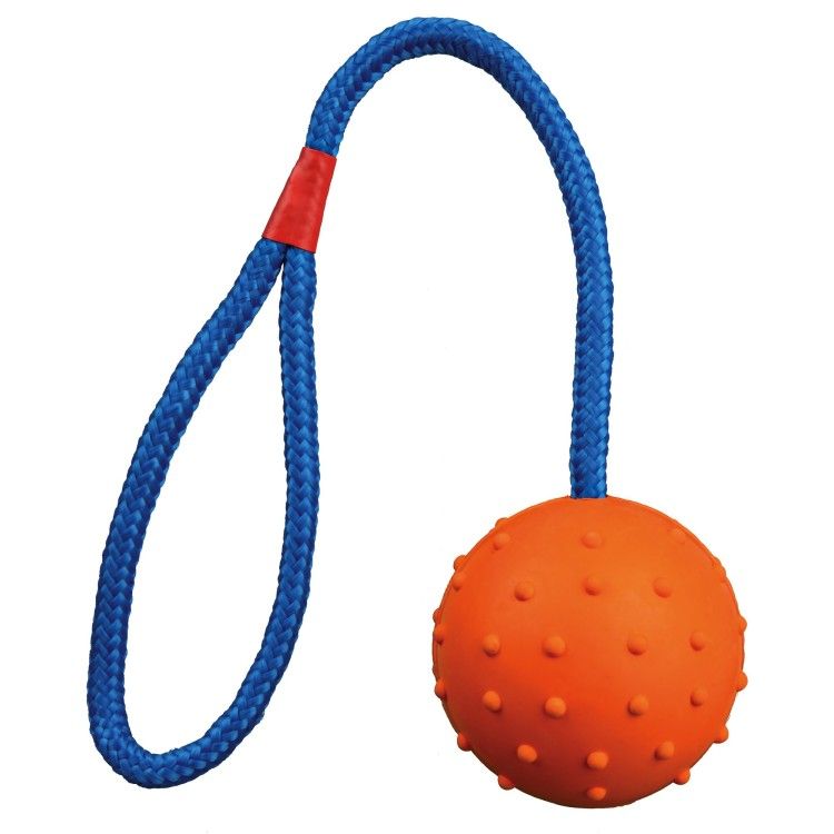 Jucarie Minge Plina 6 cm cu Sfoara 30 cm 3305 - portocaliu
