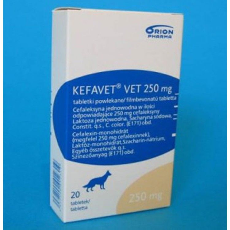 KEFAVET VET 250 mg x 20 cp