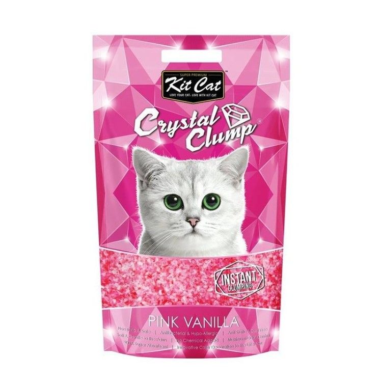 Kit Cat Crystal Clump Pink Vanilla, 4 l