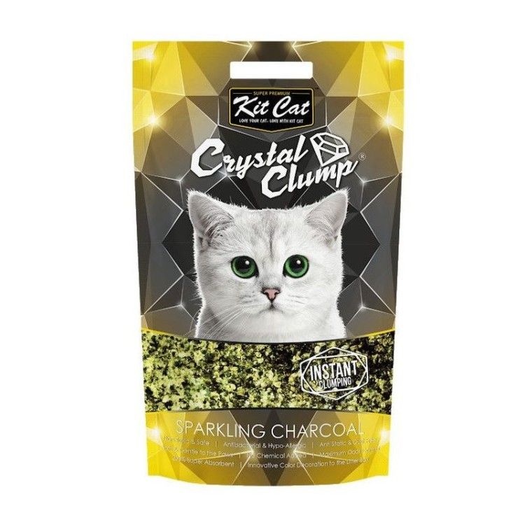 Kit Cat Crystal Clump Sparkling Charcoal, 4 l