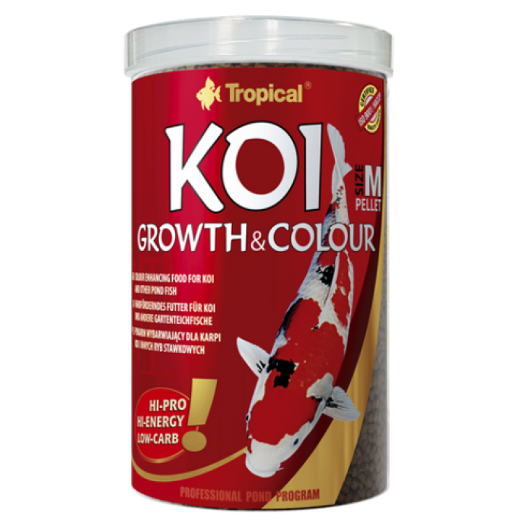 KOI Growth & Colour Pellet M Tropical Fish, 5 l/ 1.6 kg