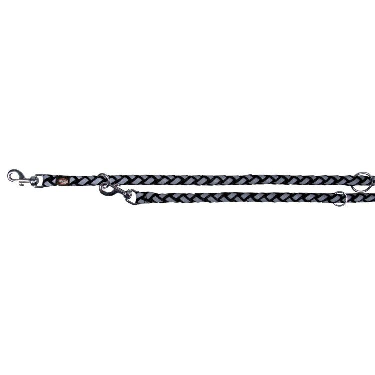 Lesa Coarda Reflectorizanta 18 mm/2 m Negru cu Gri 13591
