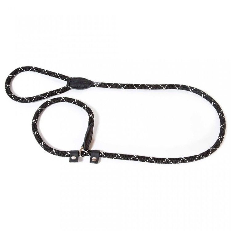 Lesa cordelina cu opritor dresaj, K9 2020R-IDC, 12 mm x 2 m, neagra/ fluorescenta (Lese)