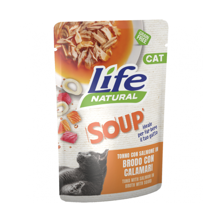 Hrana Umeda Pisici, Life Natural Adult Supa, Somon, 60 g (Hrana Umeda - Pisici)