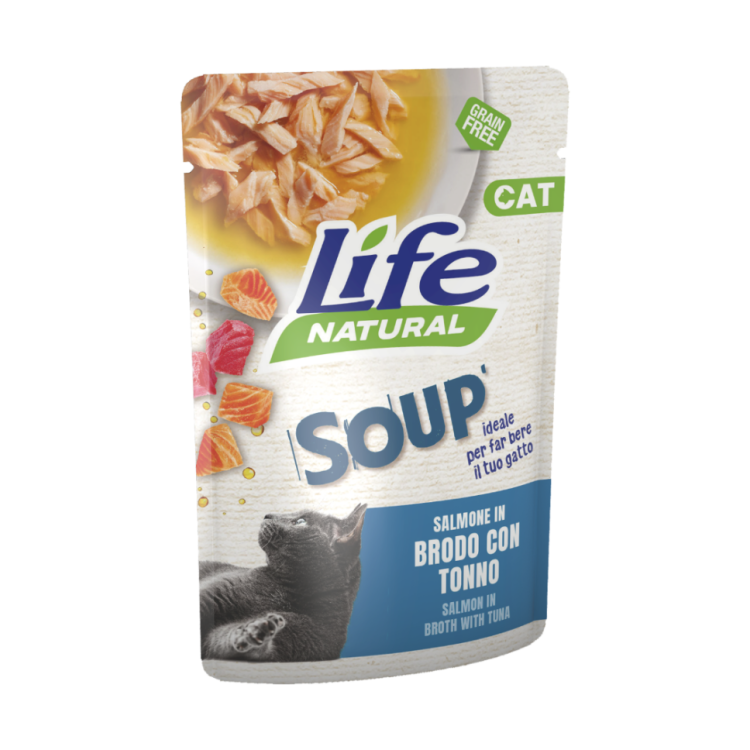 Hrana Umeda Pisici, Life Natural Adult Supa, Ton si Somon, 60 g (Hrana Umeda - Pisici)