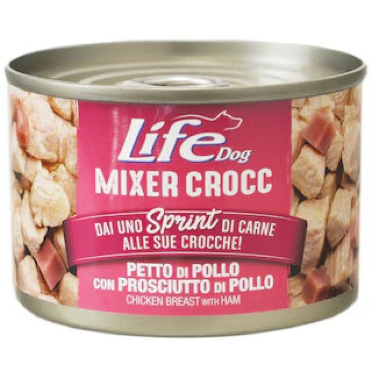 Hrana Umeda Caini, Life Dog Mixer, Piept de Pui & Sunca, 150 g (Hrana Umeda - Caini)