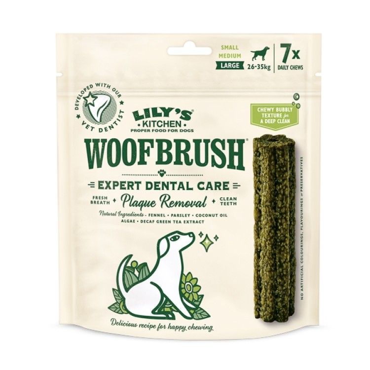 Lily's Kitchen Woofbrush Large Natural Dental Dog Chew 7 Pack 329g