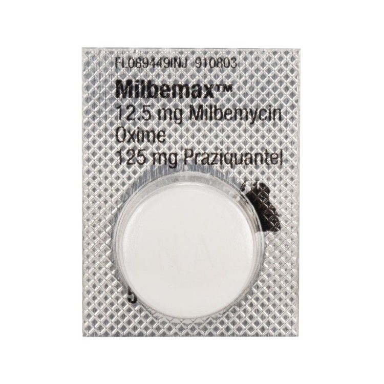 Milbemax Dog 12.5 / 125 mg (5 - 25 kg), 2 tablete