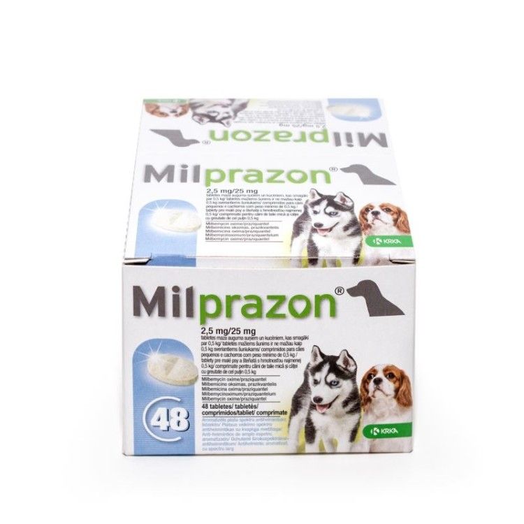Milprazon Dog 2.5  25 mg ( 5 kg), 48 tablete