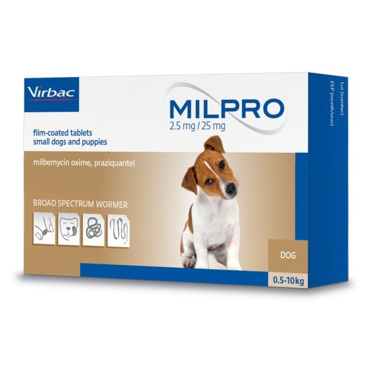 Milpro 2,5/25mg Puppy, 4 tablete