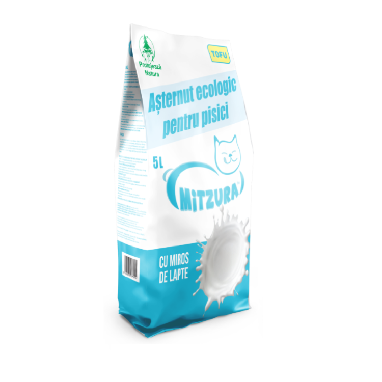 Mitzura Asternut Vegetal Tofu Lapte, 5 L (Igiena - Pisici)