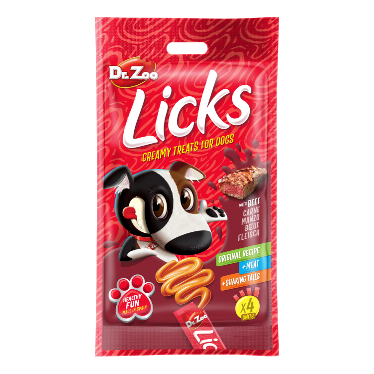 Dr Zoo Licks, recompense caini, Vita, 4x15 g (Delicii - Caini)
