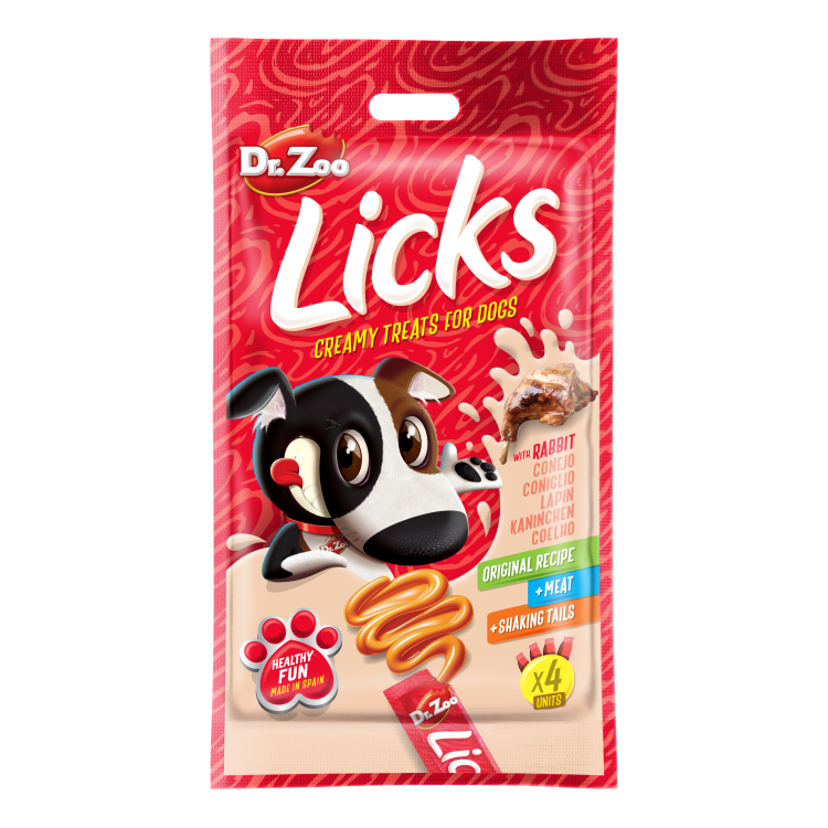 Dr Zoo Licks, recompense caini, Iepure, 4x15 g (Delicii - Caini)