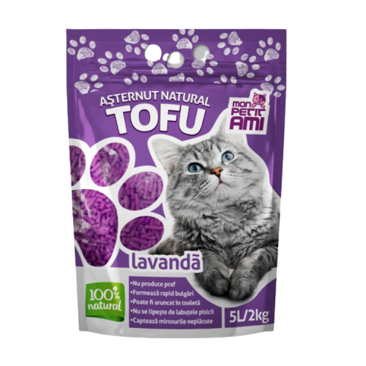 Mon Petit Ami, Asternut Tofu, Lavanda, 5 L (Igiena - Pisici)